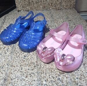 Mini Melissa Sandal Lot Barbie Fisherman Jelly Sandal Kids Size 7 & 8